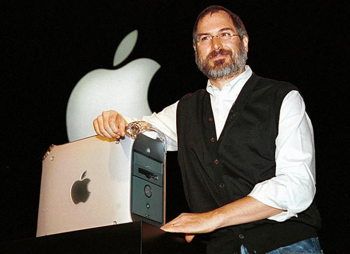 Steve Jobs dies; obituary; Apple's co-founder transformed